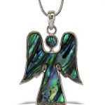 Necklace – Snake Chain 18″ – Natural Paua – Angel – Aqua79 Jewelry