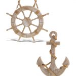 Baja Beach Wall Anchor & Ship Wheel Set – Nautical Decor
