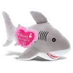 DolliBu Happy Mother’s Day Baby Soft Plush Grey Shark Plush Figure – Cute Stuffed Animal with Pink Heart Message for Best Mommy, Grandma, Wife, Daughter – Cute Wild Life Plush Toy Gift – 12″ Inches