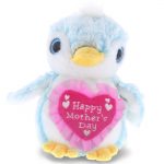 DolliBu Happy Mother’s Day Super Soft Plush Blue Penguin Figure – Cute Stuffed Animal with Pink Heart Message for Best Mommy, Grandma, Wife, Daughter – Cute Wild Life Plush Toy Gift – 7″ Inches