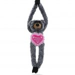 DolliBu Happy Mother’s Day Super Soft Plush Hanging Black Bear – Cute Stuffed Animal Present With Pink Heart Message for Best Mommy, Grandma, Wife, Daughter – Cute Wild Life Plush Toy Gift – 21 Inch