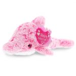 DolliBu Happy Mother’s Day Super Soft Plush Pink Dolphin Doll Figure – Cute Stuffed Animal with Pink Heart Message for Best Mommy, Grandma, Wife, Daughter – Cute Sea Life Plush Toy Gift – 14″ Inches