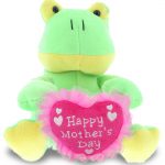 DolliBu Happy Mother’s Day Super Soft Plush Sitting Frog Figure – Cute Stuffed Animal with Pink Heart Message for Best Mommy, Grandma, Wife, Daughter – Cute Wild Life Plush Toy Gift – 6″ Inches