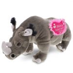 DolliBu Happy Mother’s Day Wild Collection Plush Rhinoceros – Cute Stuffed Animal Present With Pink Heart Message for Best Mommy, Grandma, Wife, Daughter – Cute Wild Life Plush Toy Gift – 16″ Inch