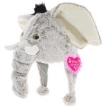 DolliBu Happy Mother’s Day Super Soft Elephant Plush Hat – Cute Stuffed Animal with Pink Heart Message for Best Mommy, Grandma, Wife, Daughter – Cute Wild Life Plush Toy Gift – 17.5″ Inches