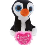 DolliBu Happy Mother’s Day Super Soft Sparkling Big Eye Penguin Plush – Cute Stuffed Animal with Pink Heart Message for Best Mommy, Grandma, Wife, Daughter – Cute Wild Life Plush Toy Gift – 8″ Inches