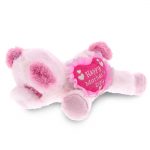 DolliBu Happy Mother’s Day Super Soft Plush Lying Pig Figure – Cute Stuffed Animal with Pink Heart Message for Best Mommy, Grandma, Wife, Daughter – Cute Farm Life Animal Plush Toy Gift – 8.5″ Inches