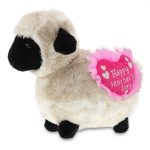 DolliBu Happy Mother’s Day Super Soft Plush Valais Blacknose Sheep – Cute Stuffed Animal with Pink Heart Message for Best Mommy, Grandma, Wife, Daughter – Cute Farm Life Plush Toy Gift – 8.5″ Inches