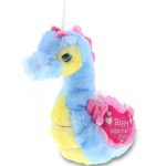 DolliBu Happy Mother’s Day Super Soft Plush Blue Seahorse Doll Figure – Cute Stuffed Animal with Pink Heart Message for Best Mommy, Grandma, Wife, Daughter – Cute Sea Life Plush Toy Gift – 8.5″ Inches