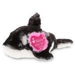 DolliBu Happy Mother’s Day Super Soft Plush Wild Killer Whale – Cute Stuffed Animal Present With Pink Heart Message for Best Mommy, Grandma, Wife, Daughter – Cute Sea Life Plush Toy Gift – 11.5″ Inch
