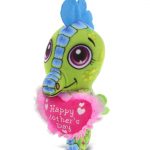 DolliBu Happy Mother’s Day Green Seahorse Plush Buddies – Cute Stuffed Animal Present With Pink Heart Message for Best Mommy, Grandma, Wife, Daughter – Cute Sea Life Plush Toy Gift – 5.5″ Inch