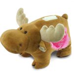 DolliBu Happy Mother’s Day Super Soft Moose Plush Bank – Cute Stuffed Animal with Pink Heart Message for Best Mommy, Grandma, Wife, Daughter – Cute Wild Life Plush Accessory Toy Gift – 9″ Inches
