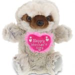 DolliBu Happy Mother’s Day Sloth Plush Hand Puppet – Cute Stuffed Animal Present With Pink Heart Message for Best Mommy, Grandma, Wife, Daughter – Cute Wild Life Plush Puppet Toy Gift – 9.5 Inches