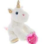 DolliBu Happy Mother’s Day Super Soft White & Gold Unicorn Plush Figure – Cute Stuffed Animal with Pink Heart Message for Best Mommy, Grandma, Wife, Daughter – Cute Fantasy Plush Toy Gift – 11.5″ Inch