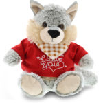 I Love You Valentines – Sitting Wolf – Super-Soft Plush