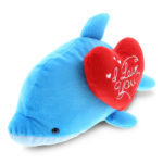 I Love You Valentines – 6 Inch Plush – Dolphin