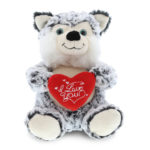 I Love You Valentines – Sitting Husky – Super-Soft Plush