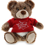 I Love You Valentines – Sitting Brown Bear – Super-Soft Plush