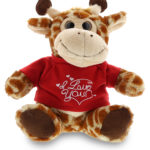 I Love You Valentines – Sitting Giraffe – Super-Soft Plush