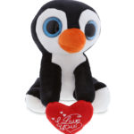 I Love You Valentines – Large Penguin – Sparkle Eyes Plush