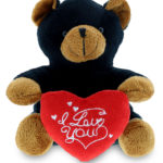 I Love You Valentines – 6 Inch Plush – Black Bear
