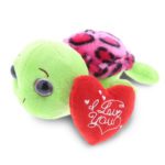 I Love You Valentines – Pink Shell Sea Turtle – Big Eye 6 Inch Plush
