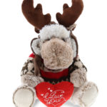 I Love You Valentines – Moose – Super Soft Plush With Clothes