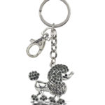 Elegant Grey Poodle Dog – Sparkling Charms