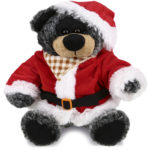 Sitting Black Bear – Santa Super-Soft Plush