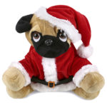 Pug Dog 10″ – Santa Plush