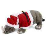13″ Rhino – Santa Wild Collection Plush