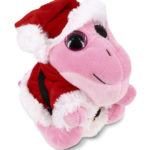 Small Pink Dinosaur – Santa Sparkle Eyes Plush