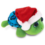 Blue Shell Sea Turtle – Santa Big Eye 6″ Plush