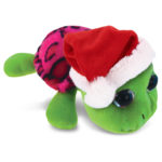 Pink Shell Sea Turtle – Santa Big Eye 6″ Plush