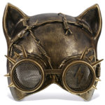 Metallic Cat Mask – Gold – Steampunk