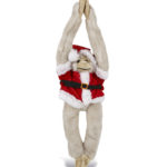 Long Arm Hanging White Squirrel Monkey – Santa Super Soft Plush