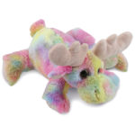 Rainbow Lying Moose 9.5″ – Super-Soft Plush