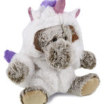 Sitting Moose With Brown Hooded Sweater – Unicorn Super Soft Plush