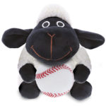 Black Nose Sheep With Baseball Plush – 6″ Plush