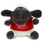Black Nose Sheep With Valentine Shirt – 6″ Plush