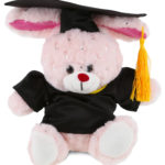 Rose Gold Bunny With Graduation Dress Up Set – Sparkling Plush