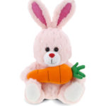 Rose Gold Bunny With Carrot Plush – Sparkling Plush