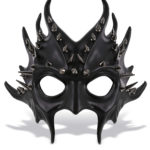 Metallic Devil Mask – Black – Steampunk
