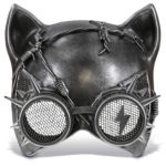 Metallic Cat Mask – Silver – Steampunk