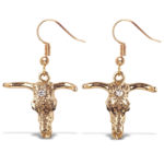 Longhorn – Gold Sparkling Earrings