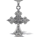 Fleur De Lis Cross – Sparkling Necklace