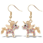 Unicorn – Gold Sparkling Earrings