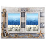 Silver Sea Double Photo Frames 3.5X5 – Nautical