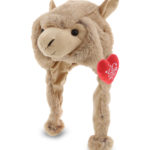 Brown Llama With Valentine Heart Plush – Super Soft Plush Hat