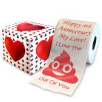 Happy 4th Anniversary Toilet Paper Funny Gift